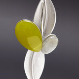 Chic leaf brooch green - fasfas