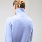 Cigtature turtle neck blue – cashmere 100% - fasfas