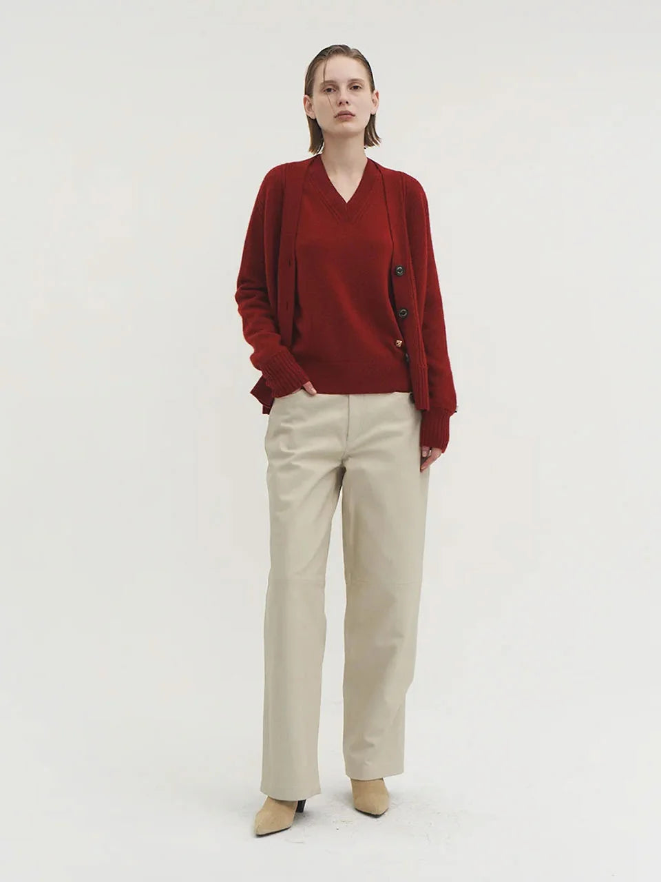 Clara cardigan maroon red - fasfas