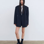 Classic tailored double breasted jacket navy - fasfas