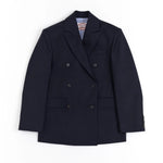 Classic tailored double breasted jacket navy - fasfas