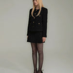 Classic tweed jacket with unique buttons(custom made) - fasfas