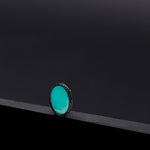 Cobalt turquoise mother of pearl earring(clip-on earrings) - fasfas
