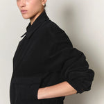 Corduroy bomber jacket black - fasfas