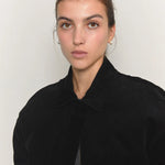 Corduroy bomber jacket black - fasfas