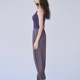 Cut point ribbon pants gray - fasfas