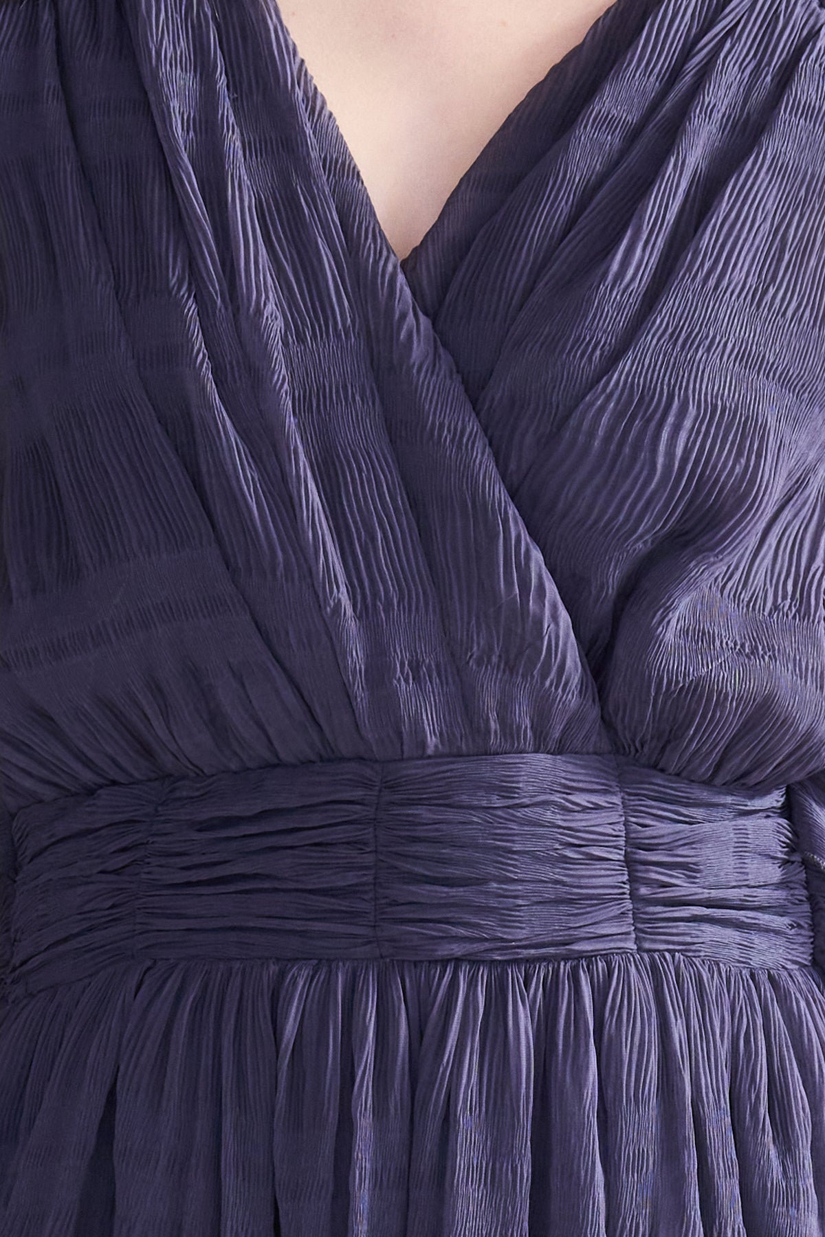 Cutout cape sleeve asymmetric tiered long dress - fasfas
