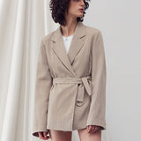 Tweedjacke mit quadratischem Ausschnitt und halblangen Ärmeln