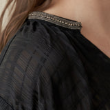 Asymmetrisches Hem Boot-Ausschnitt Top
