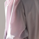 Bauchfreies Wickelbluse mit Puffärmeln
