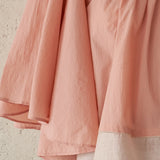 Cape sleeve pintucked blouse