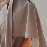Manteau trench double cape ample