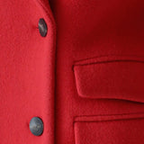 Classic double-breasted wool jacket coat imperial Red