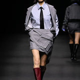 Grey oversized wool vest