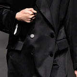 Black oversized wool coat