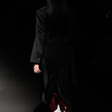 Black oversized wool coat