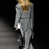 Blue tweed wool coat