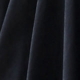 Draped wrap black unbalanced skirt