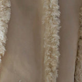 High-neck fur-trimmed shearling jacket