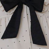 Polka dot ribbon blouse light beige