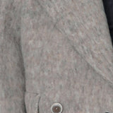 Overfit hairy lapel wool coat