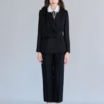 Draped tailored silk jacket - fasfas