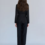 Draped tailored silk jacket - fasfas
