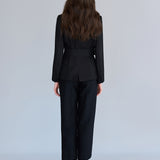 Draped tailored silk jacket - fasfas