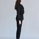 Draped tailored silk jacket - fasfas