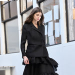 Draped tailored silk jacket - fasfas