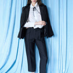 Draped tailored silk jacket - fasfas