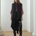 Draped asymmetric wrap skirt - fasfas