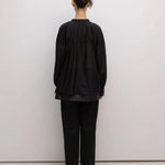 Drawstring ruffled-neck silk-blend cotton-poplin - fasfas