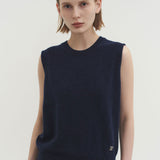 Top en maille sans manches Evi maroso navy