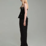 Fake feather 5 pocket pants - fasfas