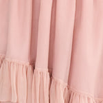 Flare sleeve wrap style asymmetric silk maxi dress - fasfas