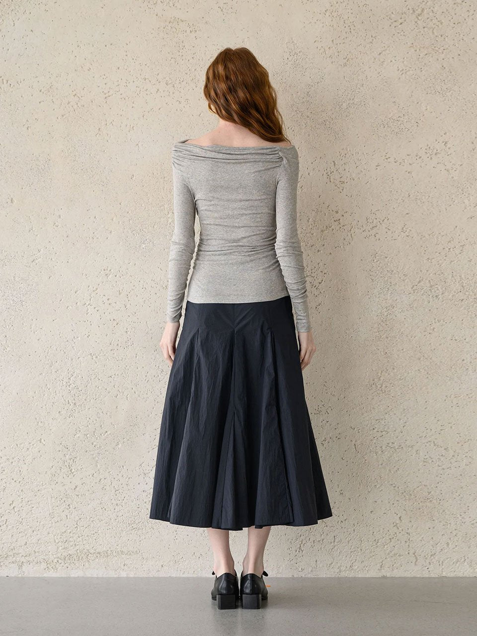 Flare maxi skirt black - fasfas