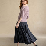 Flare maxi skirt black - fasfas