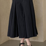 Flare maxi skirt black - fasfas