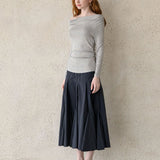 Flare maxi skirt black - fasfas