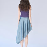 Flared asymmetric silk skirt - fasfas