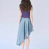 Flared asymmetric silk skirt - fasfas