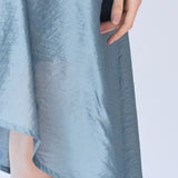 Flared asymmetric silk skirt - fasfas