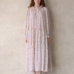 Flower pattern frill blouse - fasfas