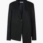 Marion asymmetrical relaxed jacket dark navy - fasfas