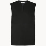 Eva deep v-neck top black - fasfas