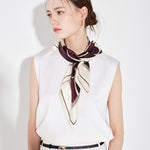 Eva deep v-neck top ivory - fasfas