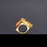 God shaped hole ring gold - fasfas