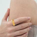 God shaped hole ring gold - fasfas