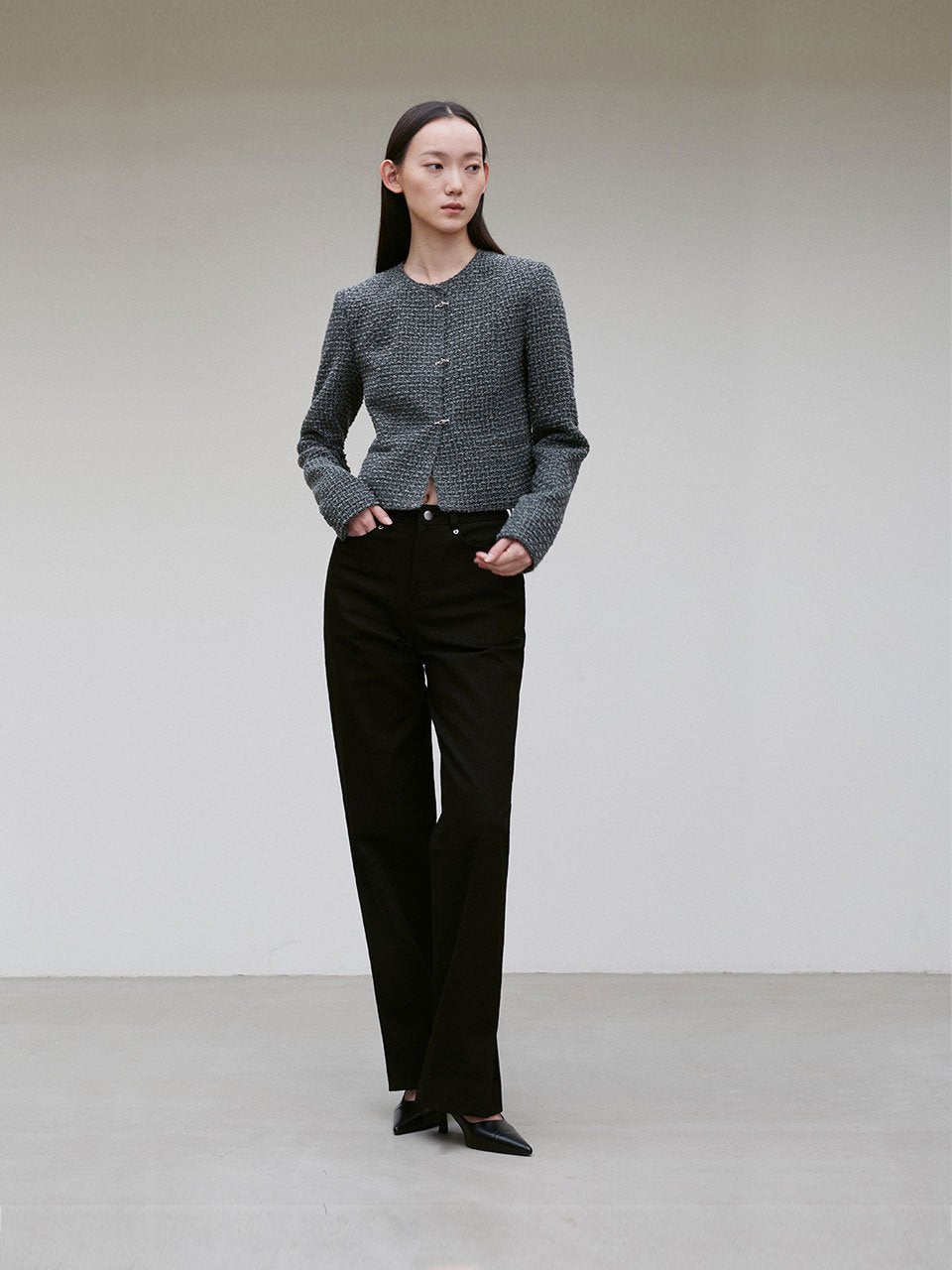 Hem-slit denim jeans - fasfas